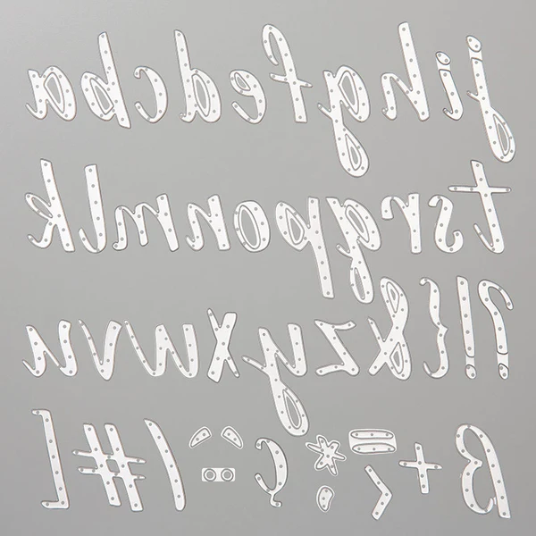 Handlettered prose - alfabet stansen